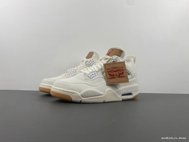 'White' Jordan Air x 4 Levi's AO2571-100 0821